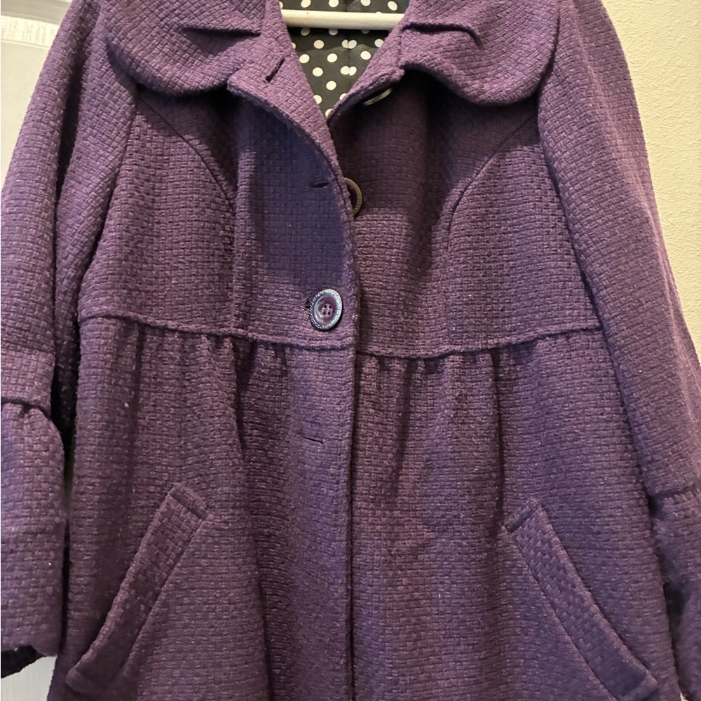 Purple Ruffled Coat - Picture 3 of 7